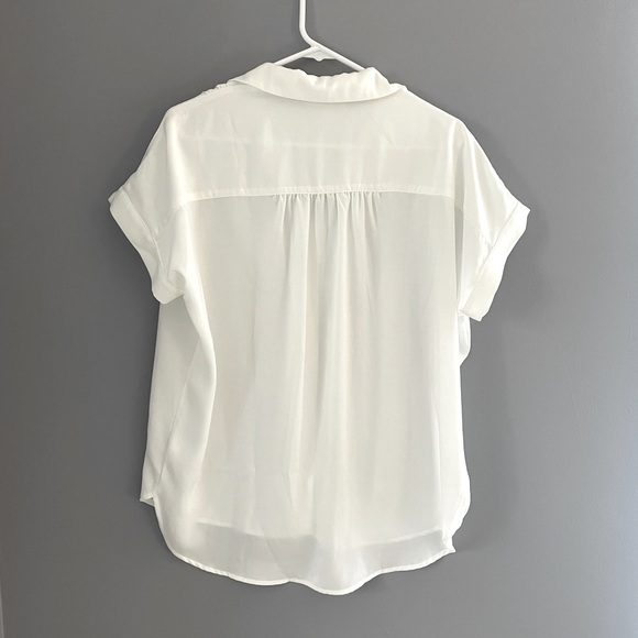 Bohme Oversized Short-Sleeve Button-Down Top - Picture 3 of 5